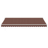 Manual Retractable Awning with LED Brown 500x350 cm