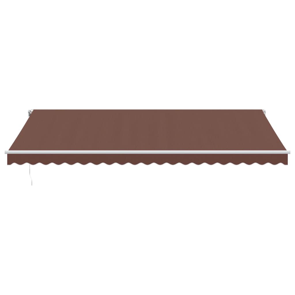 Automatic Retractable Awning with LED Brown 500x350 cm