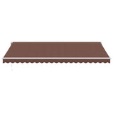 Automatic Retractable Awning with LED Brown 500x350 cm