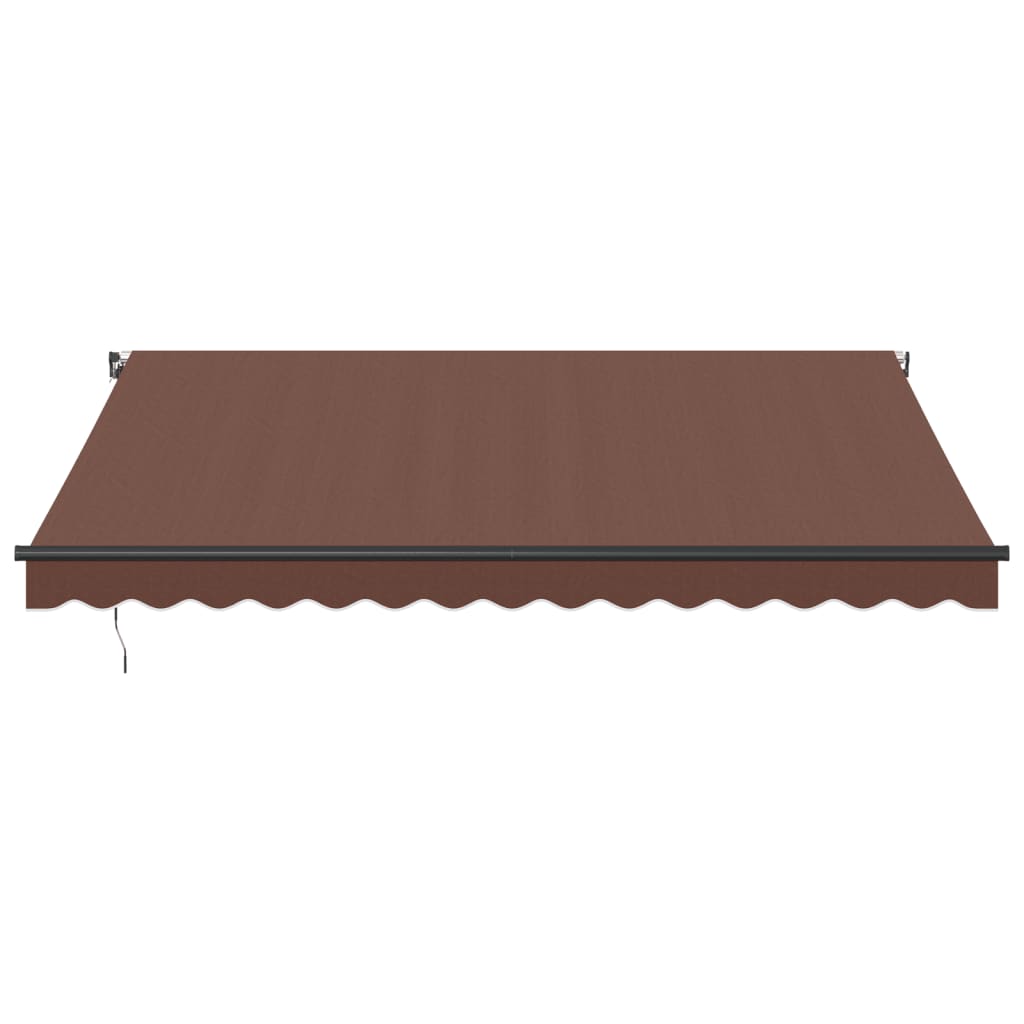 Manual Retractable Awning Brown 400x350 cm