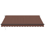 Manual Retractable Awning Brown 400x350 cm