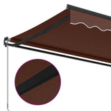 Manual Retractable Awning Brown 400x350 cm