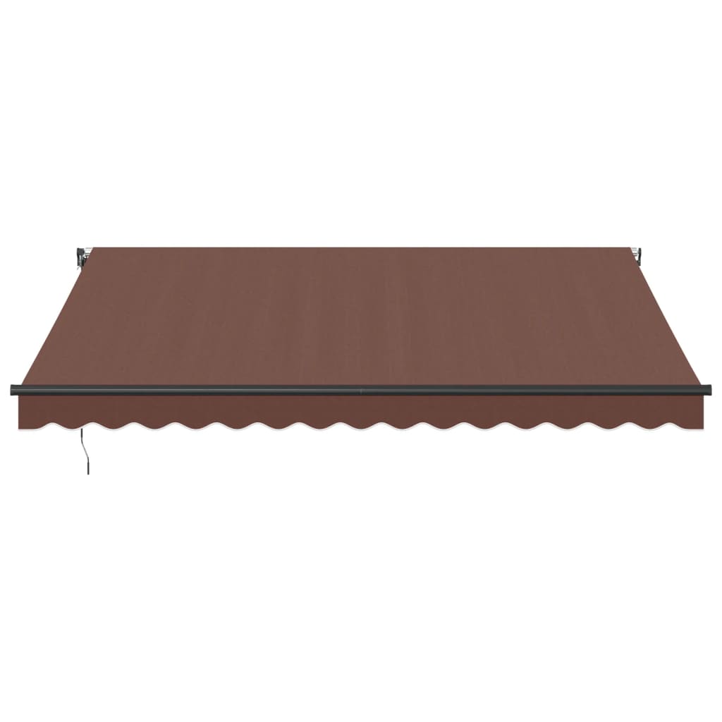 Automatic Retractable Awning with LEDs Brown 400x350 cm