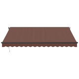 Automatic Retractable Awning with LEDs Brown 400x350 cm