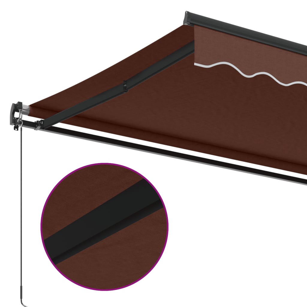 Manual Retractable Awning Brown 450x350 cm