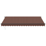 Manual Retractable Awning with LEDs Brown 450x350 cm