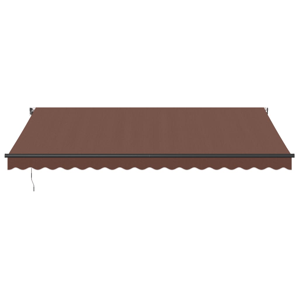 Automatic Retractable Awning Brown 450x350 cm