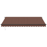 Automatic Retractable Awning Brown 450x350 cm