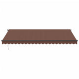 Automatic Retractable Awning Brown 500x350 cm