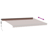 Automatic Retractable Awning Brown 500x350 cm