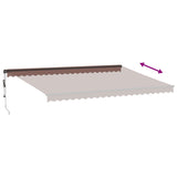 Automatic Retractable Awning with LEDs Brown 500x350 cm