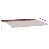 Manual Retractable Awning Brown 600x350 cm