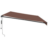 Automatic Retractable Awning Brown 600x350 cm