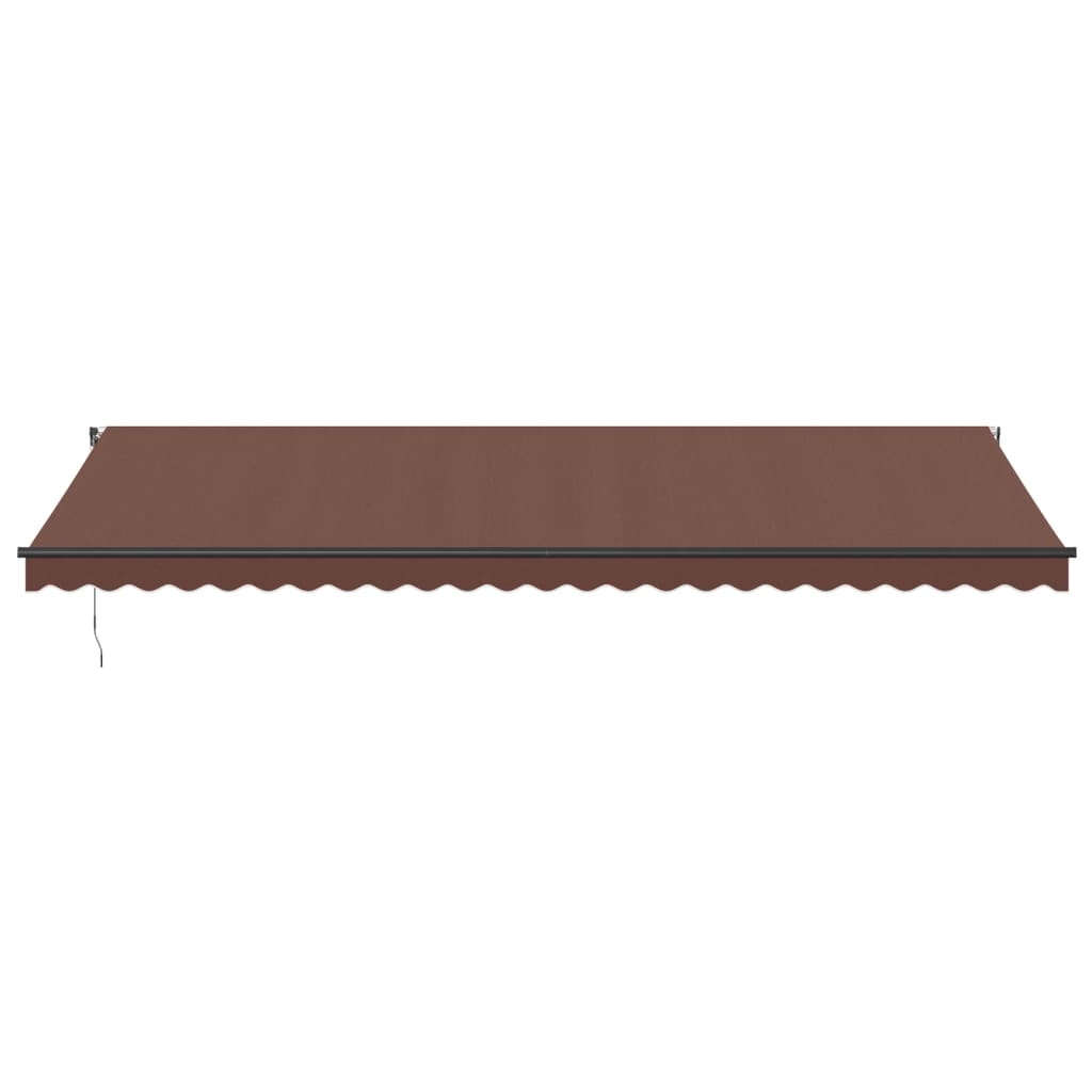 Automatic Retractable Awning with LEDs Brown 600x350 cm