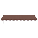 Automatic Retractable Awning with LEDs Brown 600x350 cm