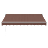 Manual Retractable Awning Brown 300x250 cm