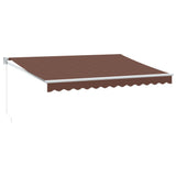 Manual Retractable Awning Brown 350x250 cm