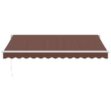 Manual Retractable Awning Brown 350x250 cm