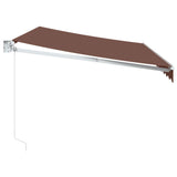 Manual Retractable Awning Brown 350x250 cm