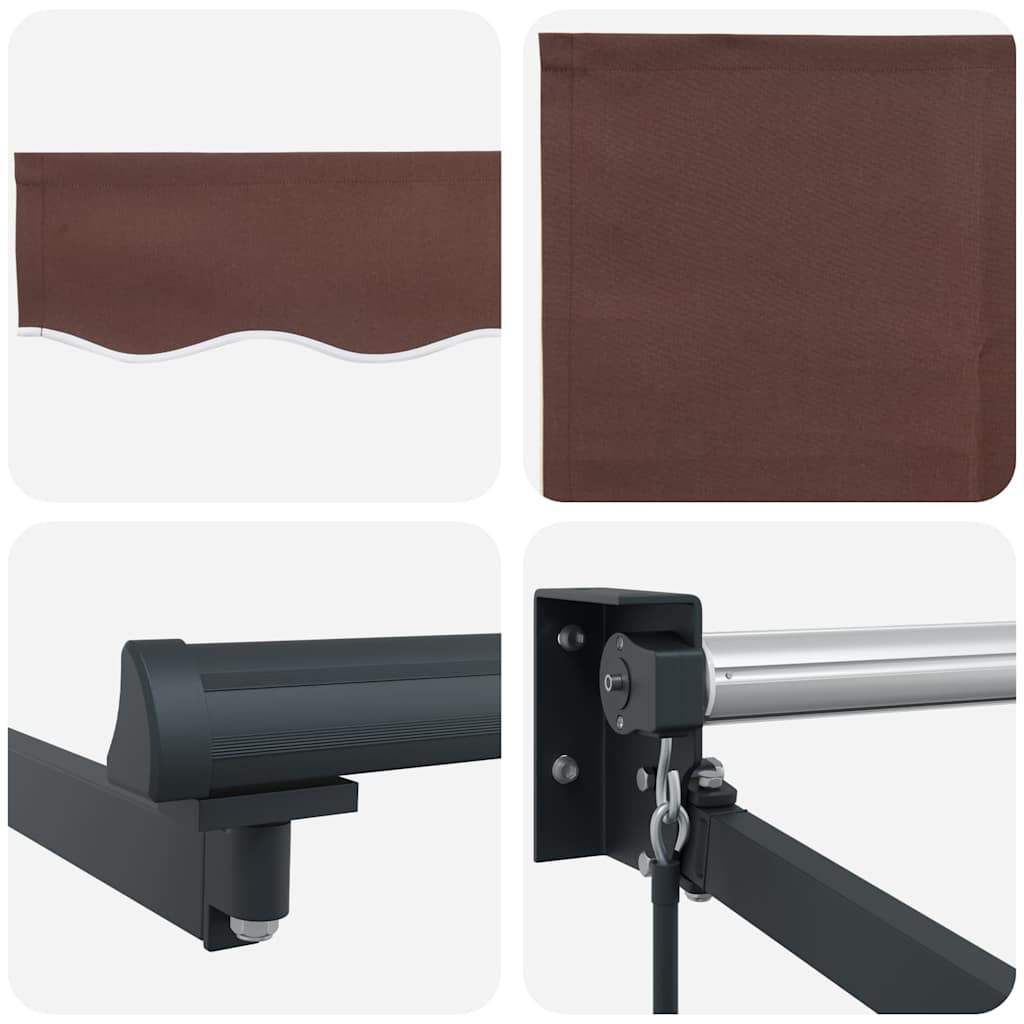 Manual Retractable Awning Brown 300x250 cm
