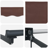 Manual Retractable Awning Brown 300x250 cm
