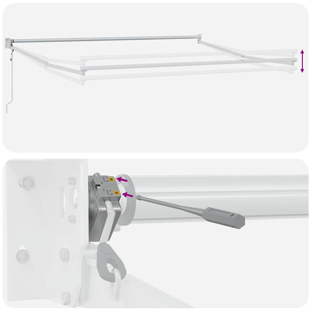 Automatic Retractable Awning Brown 300x250 cm
