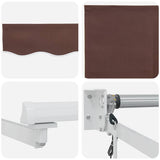 Automatic Retractable Awning Brown 300x250 cm