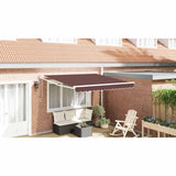 Automatic Retractable Awning Brown 300x250 cm