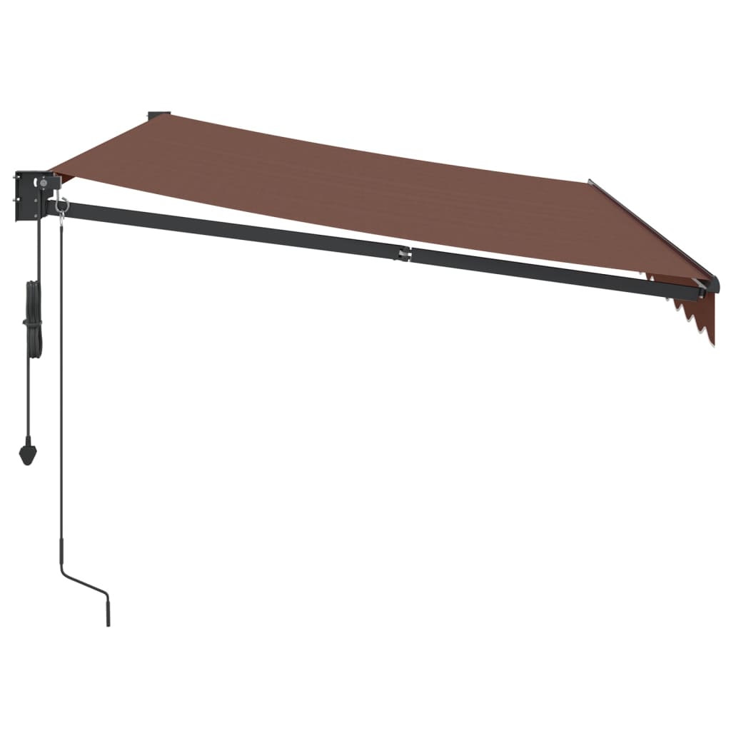 Automatic Retractable Awning Brown 350x250 cm