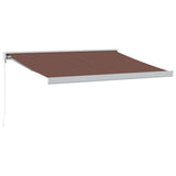 Manual Retractable Awning Brown 350x250 cm