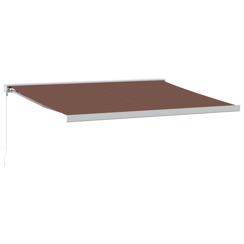 Manual Retractable Awning Brown 450x300 cm