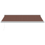 Manual Retractable Awning Brown 450x300 cm