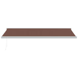 Manual Retractable Awning Brown 500x300 cm