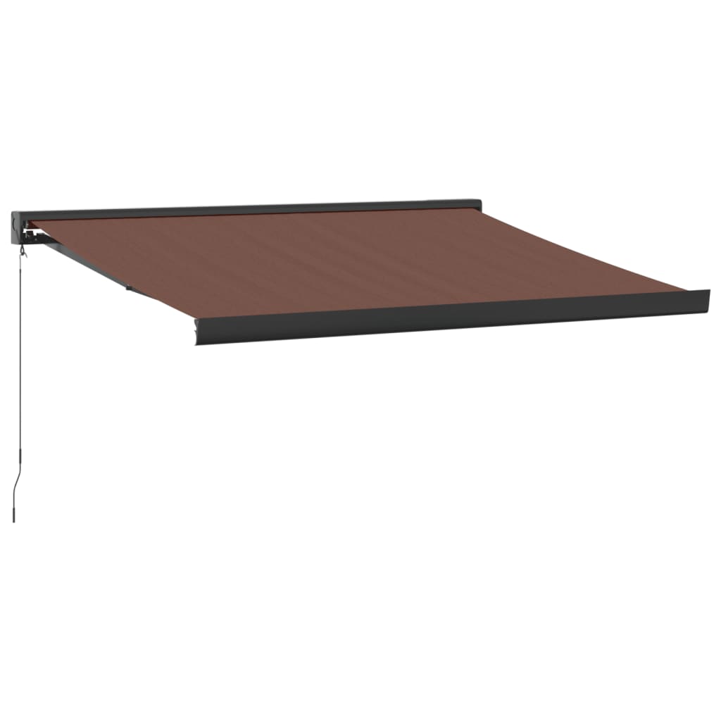 Manual Retractable Awning Brown 300x250 cm