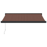 Manual Retractable Awning Brown 350x250 cm