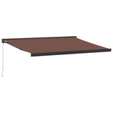 Manual Retractable Awning Brown 450x300 cm