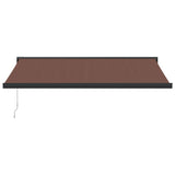 Manual Retractable Awning Brown 450x300 cm