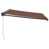 Manual Retractable Awning Brown 450x300 cm