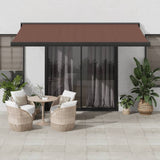 Manual Retractable Awning Brown 450x300 cm