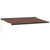 Manual Retractable Awning Brown 500x300 cm