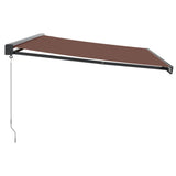 Manual Retractable Awning Brown 500x300 cm