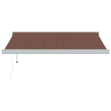 Automatic Retractable Awning Brown 300x250 cm