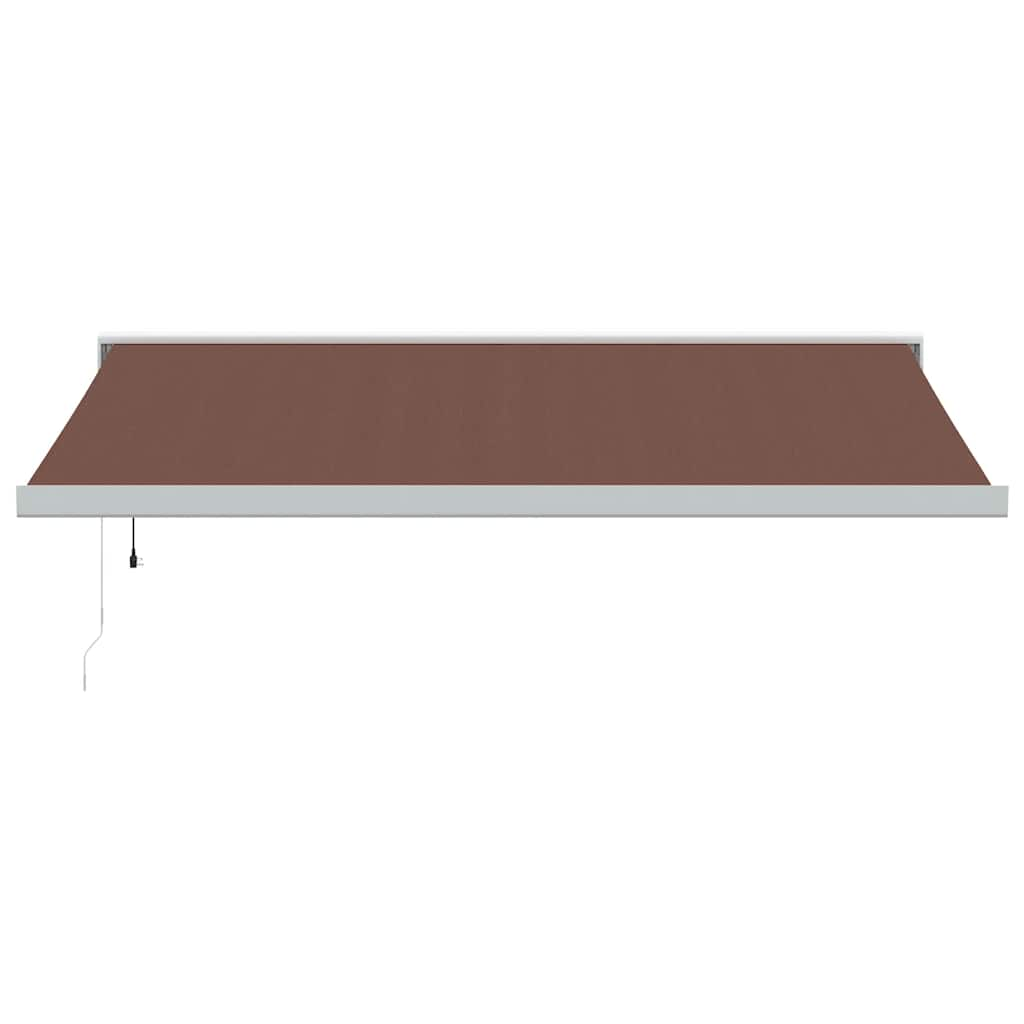 Automatic Retractable Awning Brown 450x300 cm