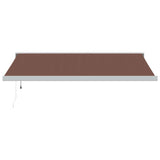 Automatic Retractable Awning Brown 450x300 cm