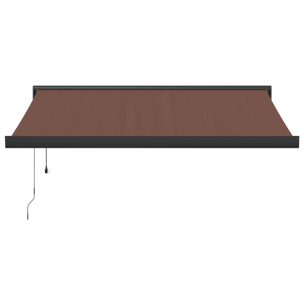 Automatic Retractable Awning Brown 350x250 cm