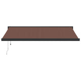 Automatic Retractable Awning Brown 450x300 cm