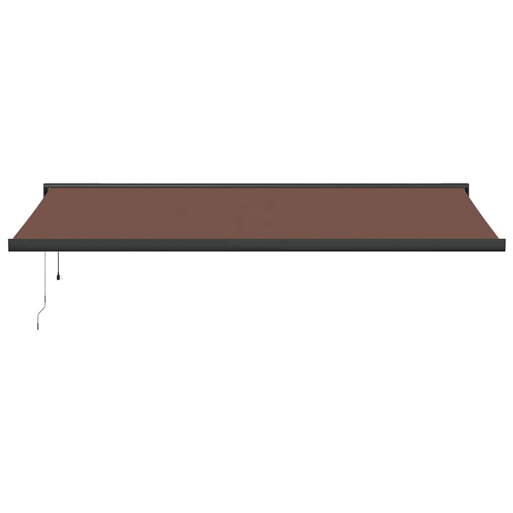 Automatic Retractable Awning Brown 500x300 cm