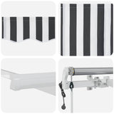 Automatic Retractable Awning Anthracite&White 300x250 cm