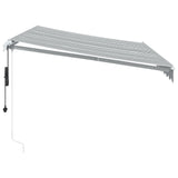 Automatic Retractable Awning with LED Anthracite&White 350x250 cm