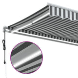 Automatic Retractable Awning with LED Anthracite&White 350x250 cm